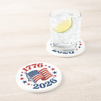 250 Amerikaanse Onafhankelijkheid Patriottische Vl Zandsteen Onderzetter