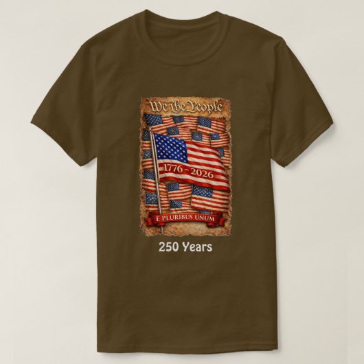 250 Ans États-Unis -4 T-Shirt (Design devant)