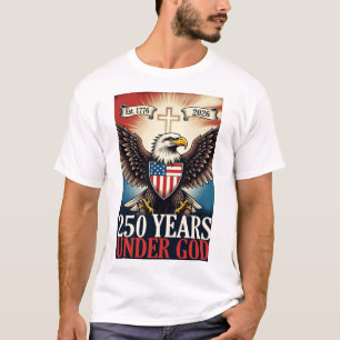 250 Independence Adelaar Embleem Banner T-shirt