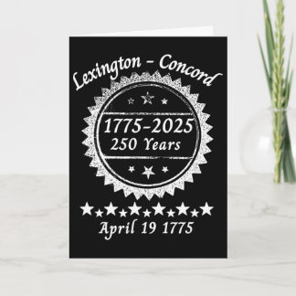 250 Jaar 1775 2025 Concord Lexington Revolutionair Kaart