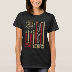 250 Jaar 1776 2026 250e Wijn 4e Juli Amerika T-shirt