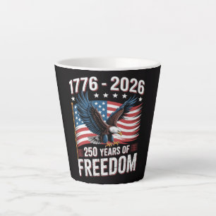 250 Jaar 1776 2026 250ste 4 juli Latte Mok