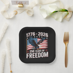 250 Jaar 1776 2026 250ste 4de Juli Papieren Bordje