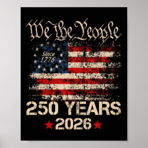 250 Jaar 1776 2026 250ste verjaardag 4 juli Amerik Poster