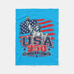 250 Jaar 1776-2026 250ste verjaardag 4 juli Fleece Deken