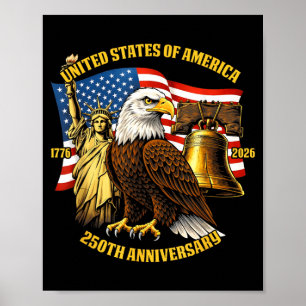 250 Jaar 1776-2026 250ste verjaardag Adelaar Liber Poster