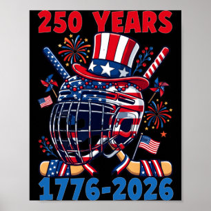 250 Jaar 1776 2026 250ste Verjaardag IJshockey Poster