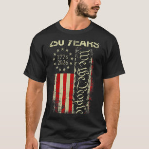 250 Jaar 1776-2026 250ste Verjaardag Usa Vlag Patr T-shirt