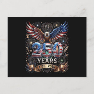 250 Jaar 1776 2026 4 juli Adelaar 250ste Verjaarda Briefkaart