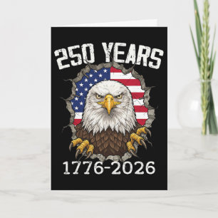 250 Jaar 1776–2026 Adelaar En Vlag Amerikaanse Pat Kaart