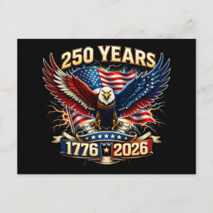 250 Jaar 1776 2026 Amerikaanse Adelaar Patriottisc Briefkaart
