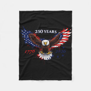 250 jaar 1776–2026 amerikaanse adelaar patriottisc fleece deken