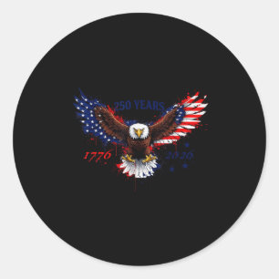 250 jaar 1776–2026 amerikaanse adelaar patriottisc ronde sticker