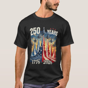 250 Jaar 1776-2026 Gevechtsvliegtuigen Usa Vlag 25 T-shirt