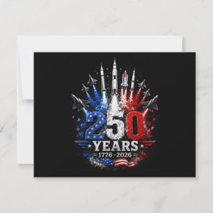 250 jaar 1776–2026 Patriottische Hemel Viering Gra Save The Date