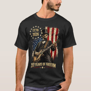 250 Jaar 1776-2026 Vlag van de VS Abe Lincoln Spel T-shirt