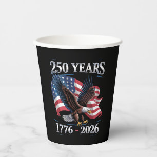 250 Jaar 4 juli Adelaar VS Vlag 1776 2026 Papieren Bekers