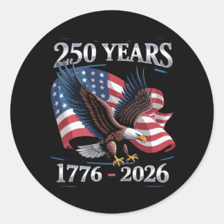 250 Jaar 4 juli Adelaar VS Vlag 1776 2026 Ronde Sticker