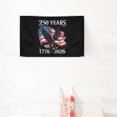 250 Jaar 4 juli Adelaar VS Vlag 1776 2026 Spandoek (Insitu)