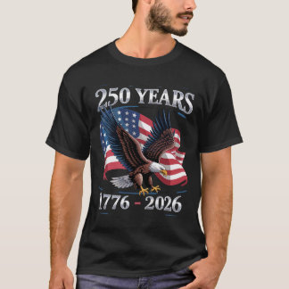 250 Jaar 4 juli Adelaar VS Vlag 1776 2026 T-shirt