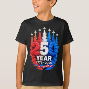 250 jaar AAAmerikaanse 250e verjaardag USA-vlag T-shirt