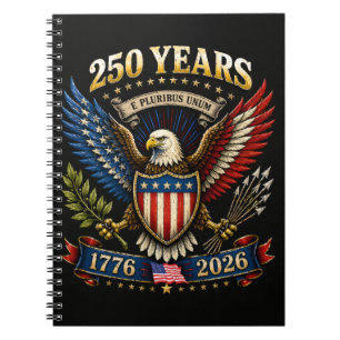 250 Jaar Amerika 1776 2026 250ste verjaardag Notitieboek