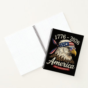 250 Jaar Amerika 1776 2026 Adelaar Vintage Notitieboek