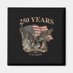 250 Jaar Amerika 1776-2026 Liberty Eagle Usa Vlag Magneet