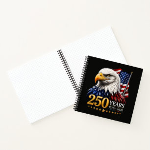 250 Jaar Amerika 250e Verjaardag Patriottisch VS Notitieboek
