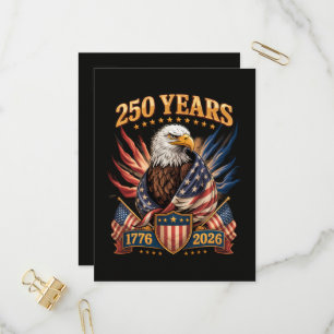 250 Jaar Amerika 250e Verjaardag Usa Patriottisch Uitnodiging Briefkaart