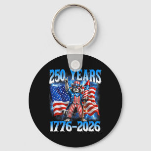250 jaar Amerika 250e verjaardag Usa Wasbeer 4t Sleutelhanger