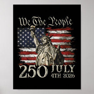 250 Jaar Amerika 250e Verjaardag Vs Vlag 4 Poster