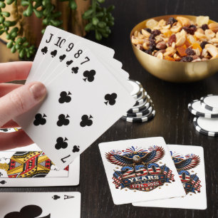 250 jaar Amerika 250ste verjaardag 4 juli Pokerkaarten