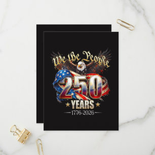 250 jaar Amerika 250ste verjaardag 4 juli Uitnodiging Briefkaart