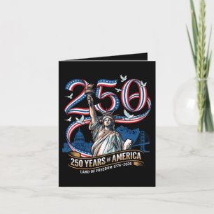 250 Jaar Amerika Herdenking 1776 2026 Feestdagen Kaart