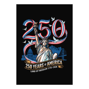 250 Jaar Amerika Herdenking 1776 2026 Foto Afdruk