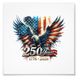 250 Jaar Amerika Herdenking 250e Onafhankelijkheid Foto Afdruk