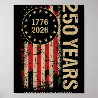 250 Jaar Amerika Herdenking 250e Onafhankelijkheid Poster