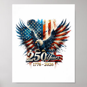 250 Jaar Amerika Herdenking 250e Onafhankelijkheid Poster
