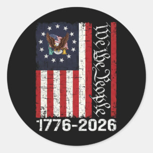 250 Jaar Amerika Herdenking 250e Onafhankelijkheid Ronde Sticker