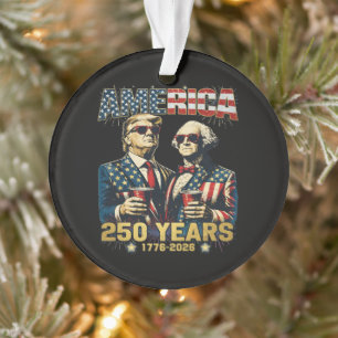 250 Jaar Amerika Herdenking 250e Trump Ornament