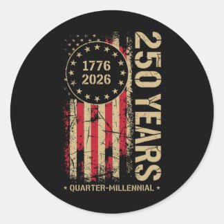 250 Jaar Amerika Jubileum 250e Onafhankelijkheid D Ronde Sticker