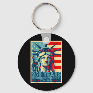 250 jaar Amerika Jubileum 4 juli Onafhankelijk Sleutelhanger