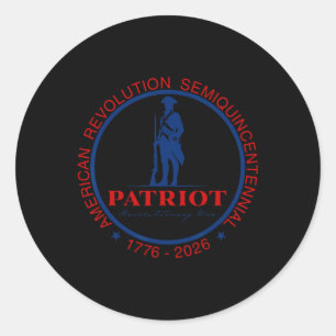 250 jaar Amerika Jubileum 4 juli Wom Ronde Sticker