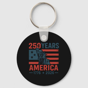 250 Jaar Amerika Standbeeld Liberty Trots Amerikaa Sleutelhanger