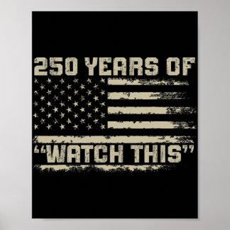 250 Jaar Amerika Verjaardag 1776-2026 Onafhankelij Poster