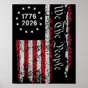 250 Jaar Amerika Verjaardag 250e Onafhankelijkheid Poster