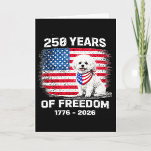250 jaar Amerika verjaardag Bichon Frise 250e verj Kaart