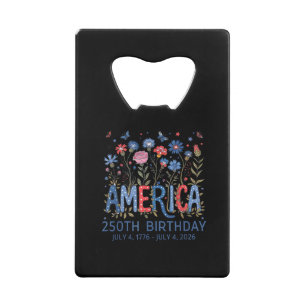 250 Jaar Amerika Verjaardag VS 250e Verjaardag F Kredietkaart Flessenopener