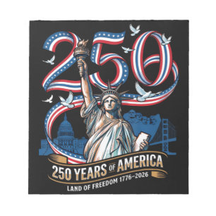 250 jaar amerika viering 1776 2026 notitieblok